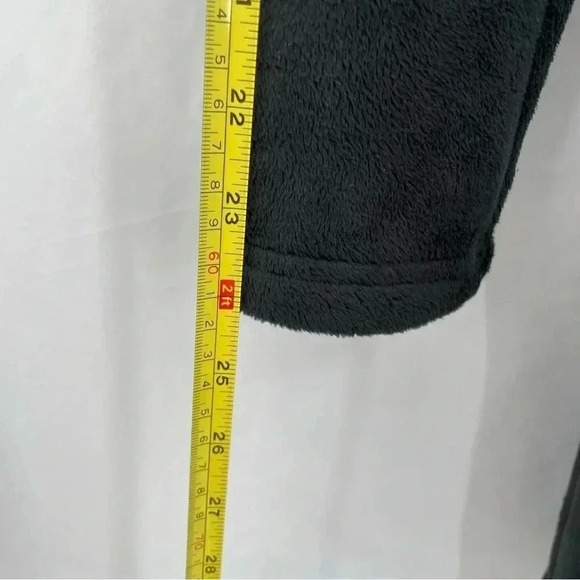 Athleta Women's Long Sherpa Minka Coat XS Black Fleece Zipper Closure Pockets - Picture 15 of 16